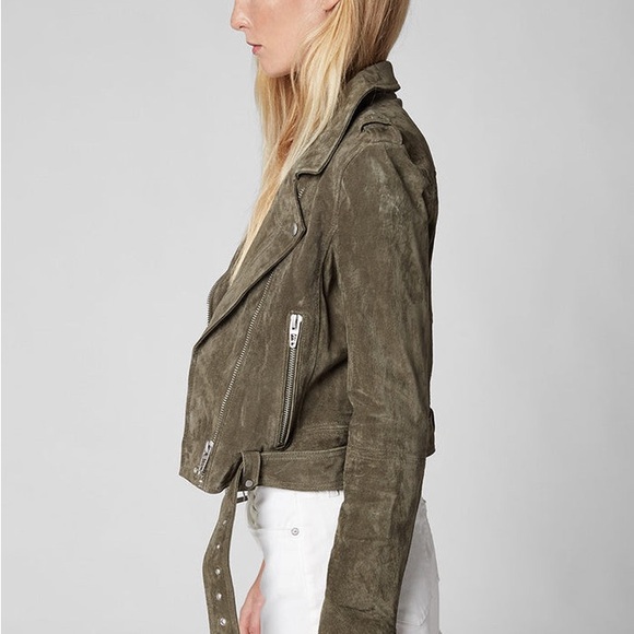 BLANKNYC Green Suede Moto Jacket - Picture 3 of 5
